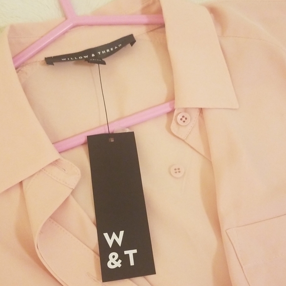 Brand new pink button up short sleeve - Picture 2 of 3